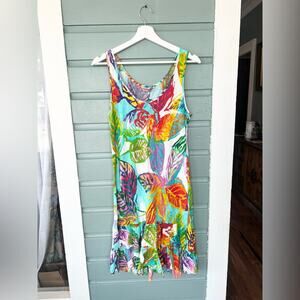 Jam’s world hacienda dress Hawaiian tropical print tiered skirt summer vacation